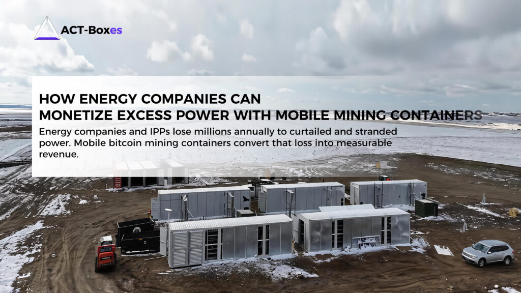 How Energy Companies Can Monetize Excess Power with Mobile Mining Containers