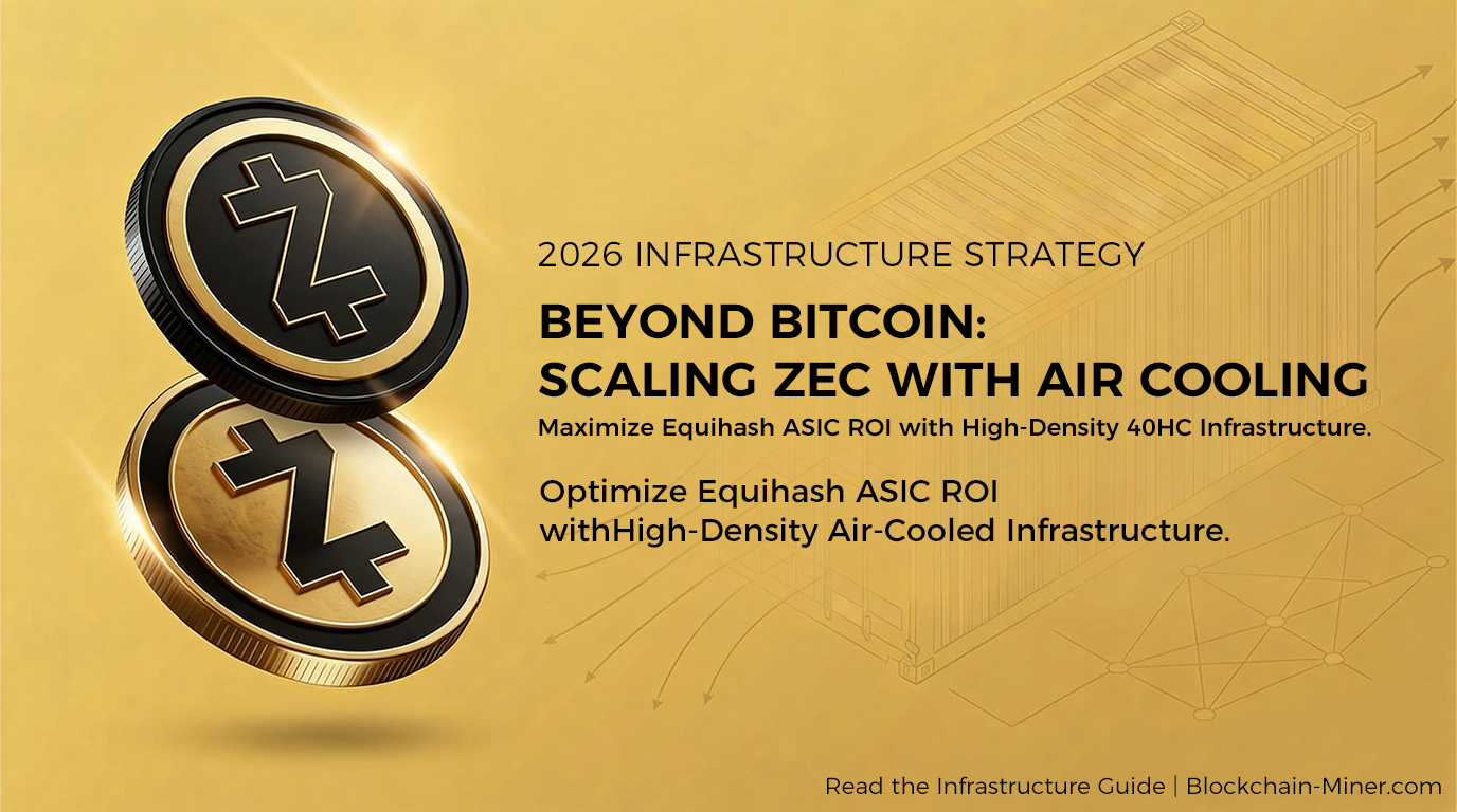Beyond Bitcoin: Scaling ZEC Mining Operations with Professional Air-Cooled Infrastructure