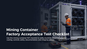 Factory Acceptance Test Checklist for Mining Containers Before Shipping