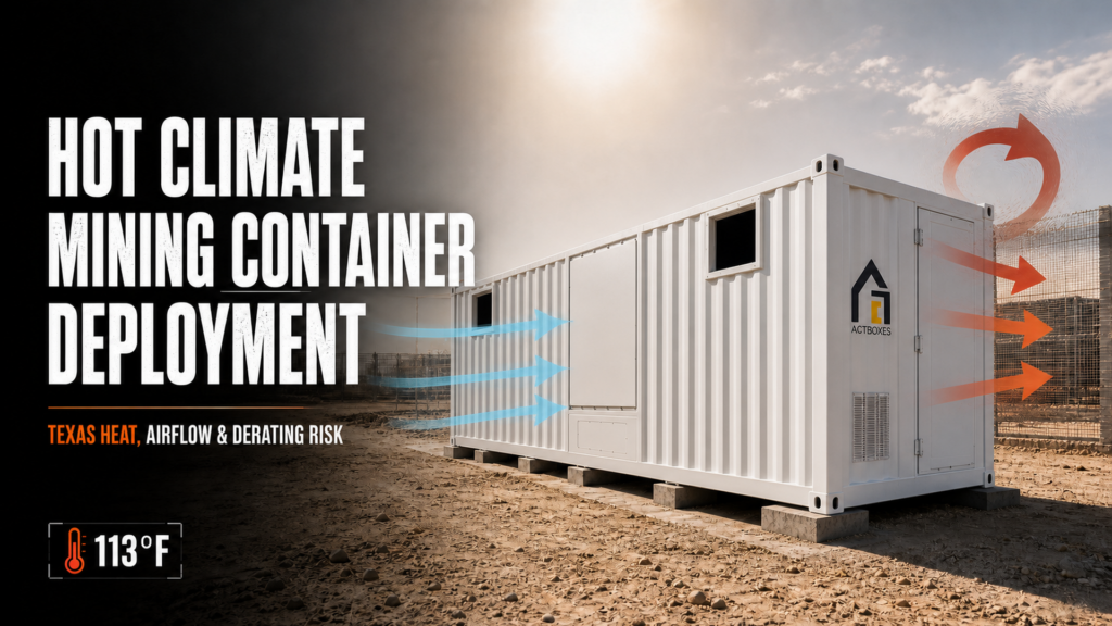 Hot Climate Mining Container Deployment: Texas Heat, Airflow, and Derating Risk